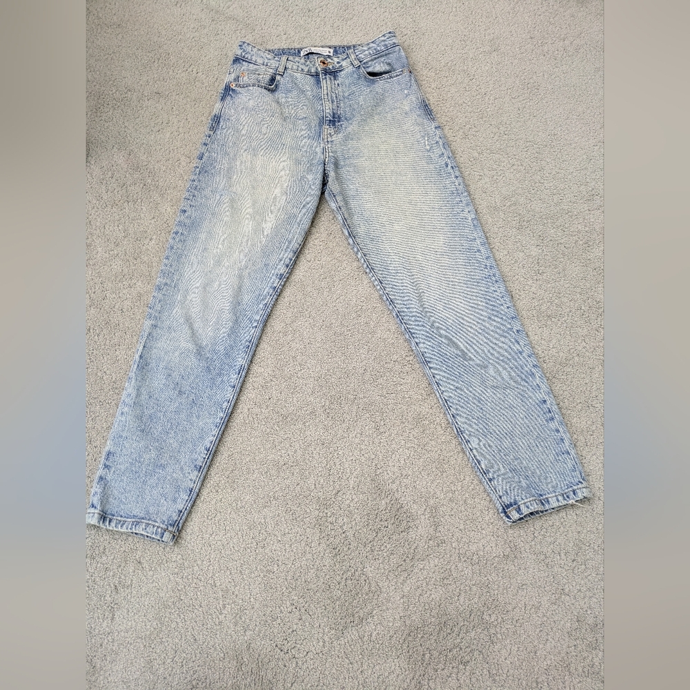 Zara Distressed Blue Denim Jeans